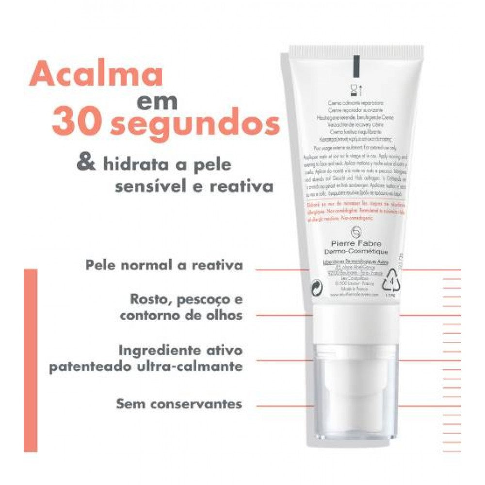 Avène Creme Reparador Suavizante Tolérance CONTROL, pele sensível reativa normal a mista 40 ml