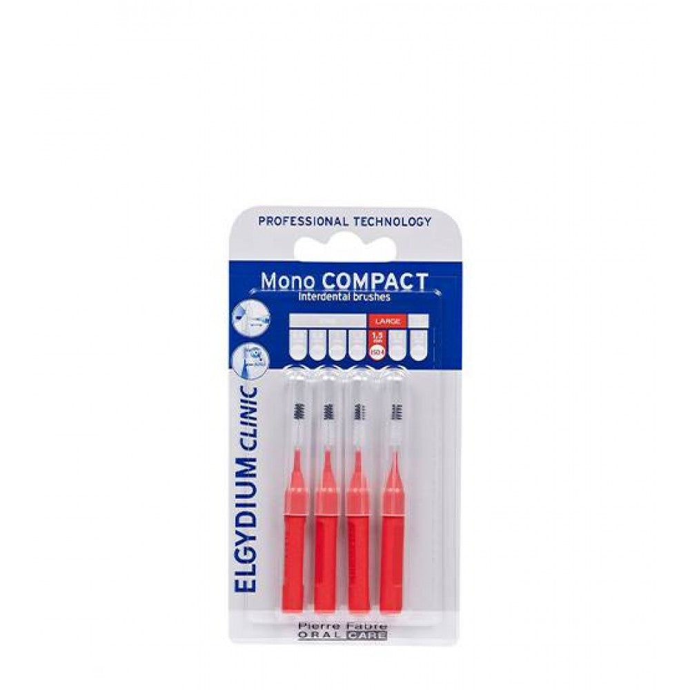 Elgydium Clinic Mono Compact Escovilhão Interdental Vermelho (ISO 4) 4 unidades