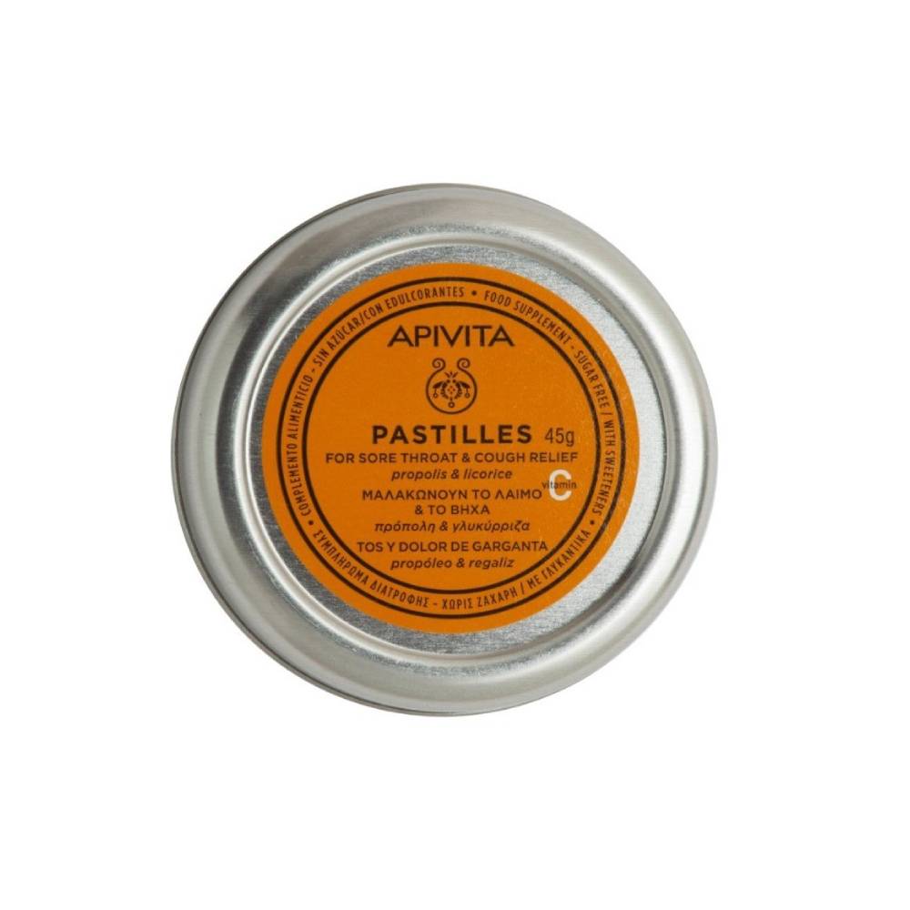 Apivita Pastilhas Própolis & Alcaçuz 45g