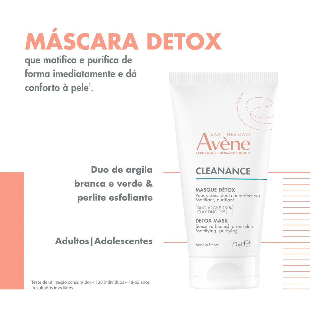 Avène Cleanance Máscara Detox Pele Oleosa 50ml