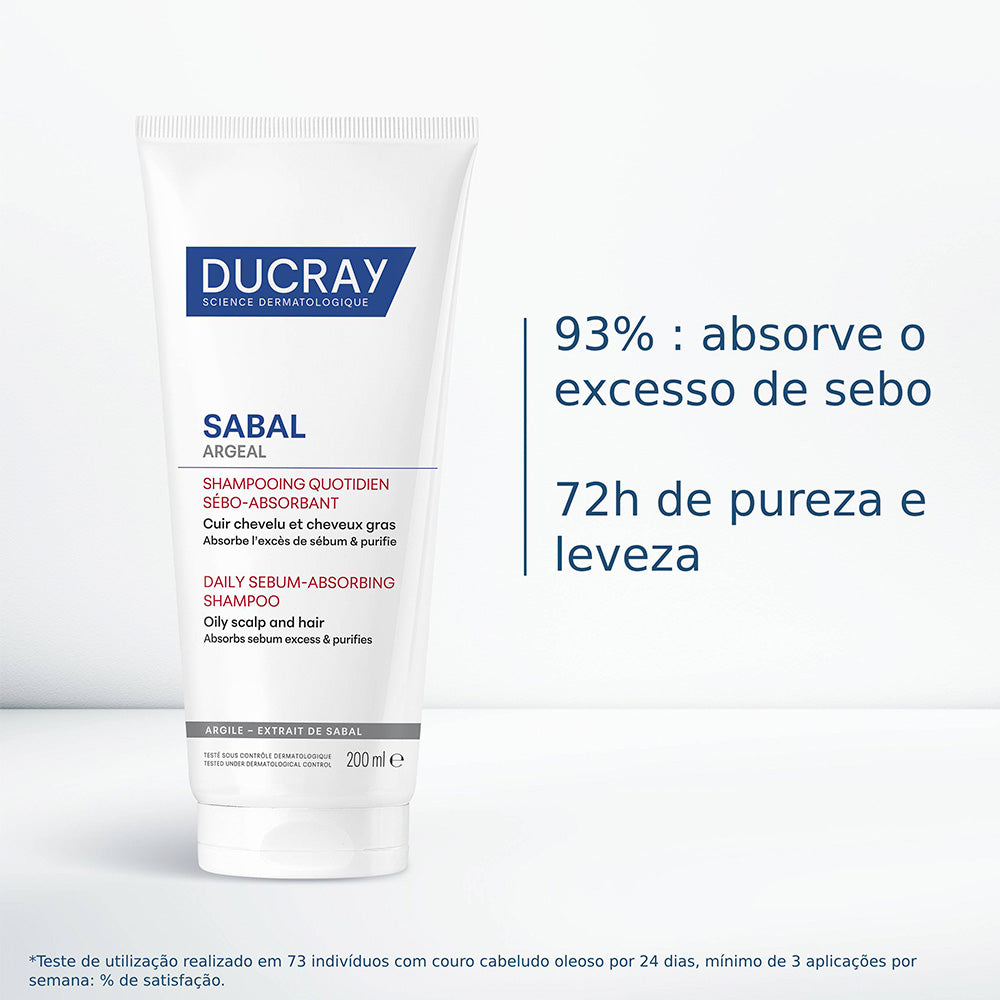 Ducray Argeal Shampoo Diário Seboabsorvente 200ml