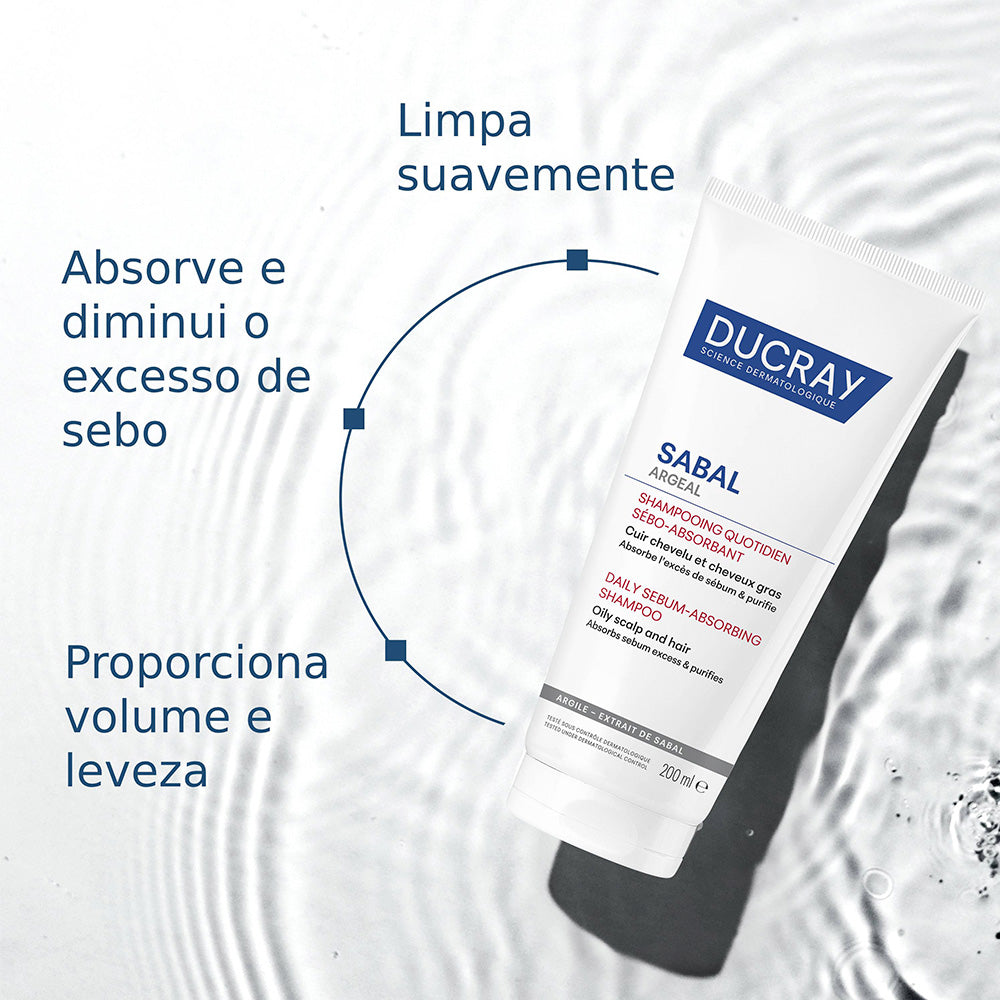 Ducray Argeal Shampoo Diário Seboabsorvente 200ml