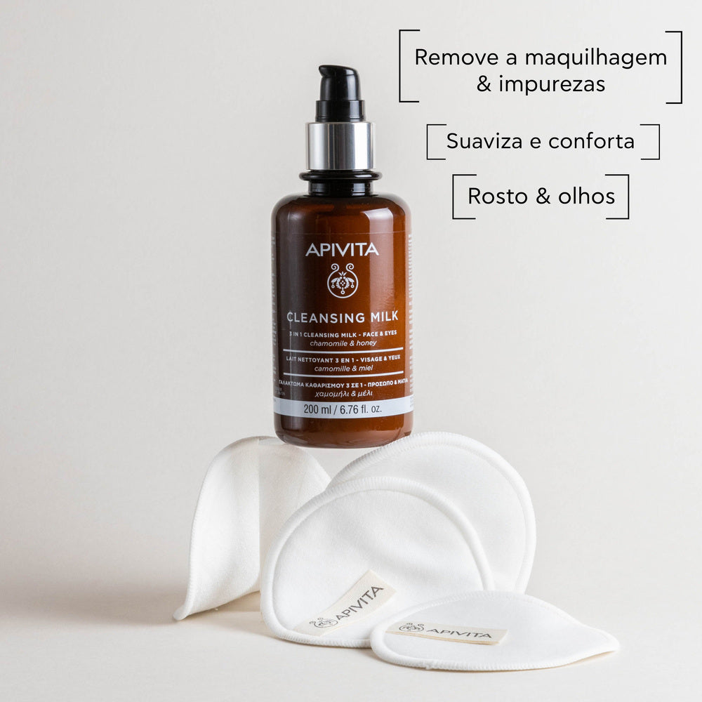 Apivita Leite de Limpeza 3 Em 1 - Rosto & Olhos 200ml