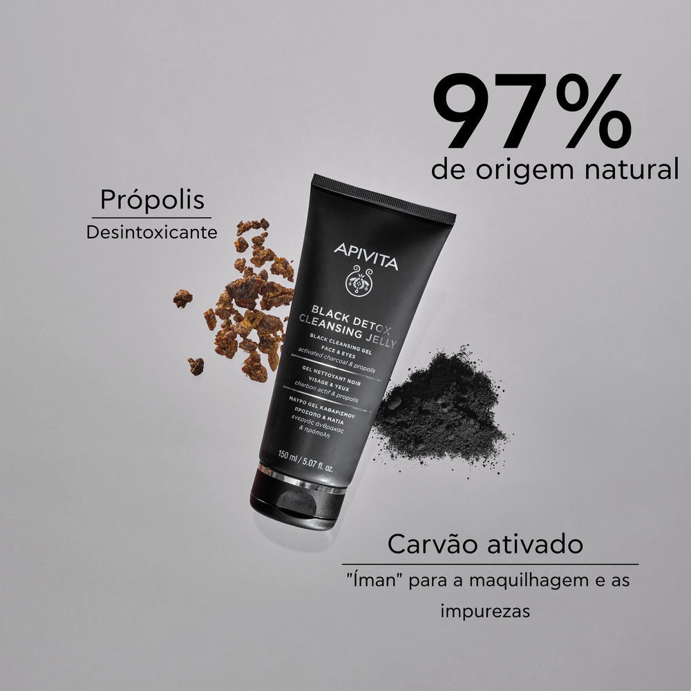 Apivita Gel de Limpeza Preto - Rosto & Olhos 150ml