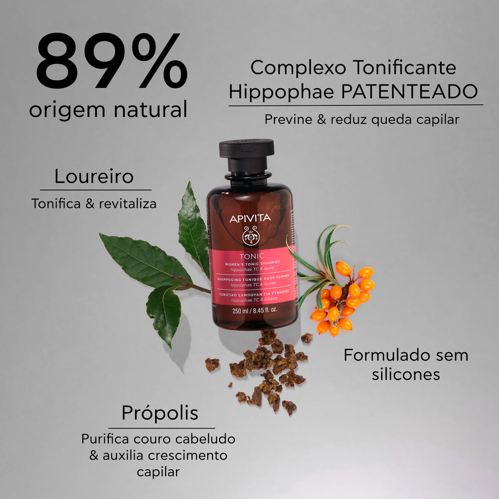 Apivita Tonic Shampoo Tonificante Para Mulher 250ml