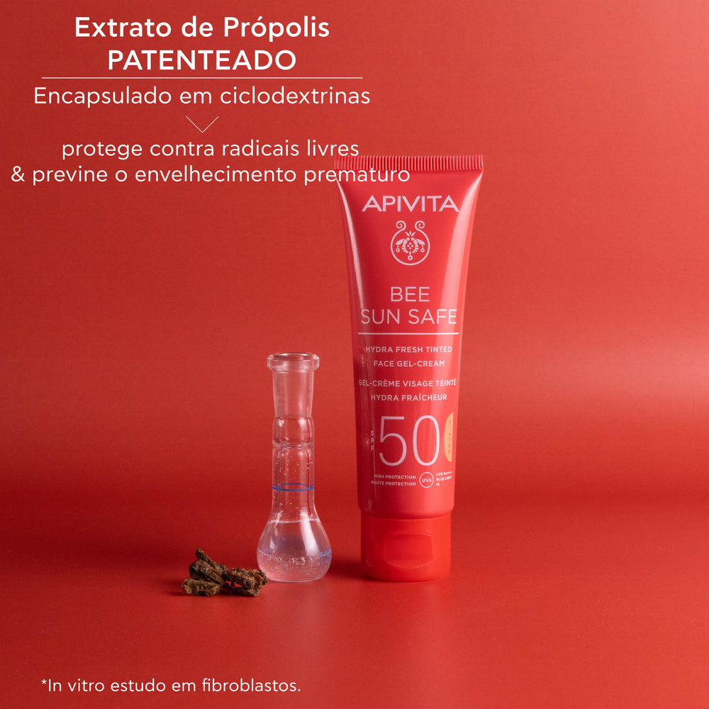 Apivita Bee Sun Safe Gel-Creme Hidra Refrescante Com Cor SPF50 50ml
