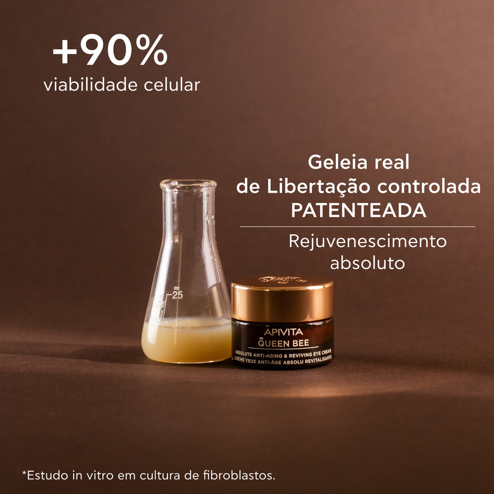 Apivita Queen Bee Creme de Olhos Antienvelhecimento Absoluto e Revitalizante 15ml