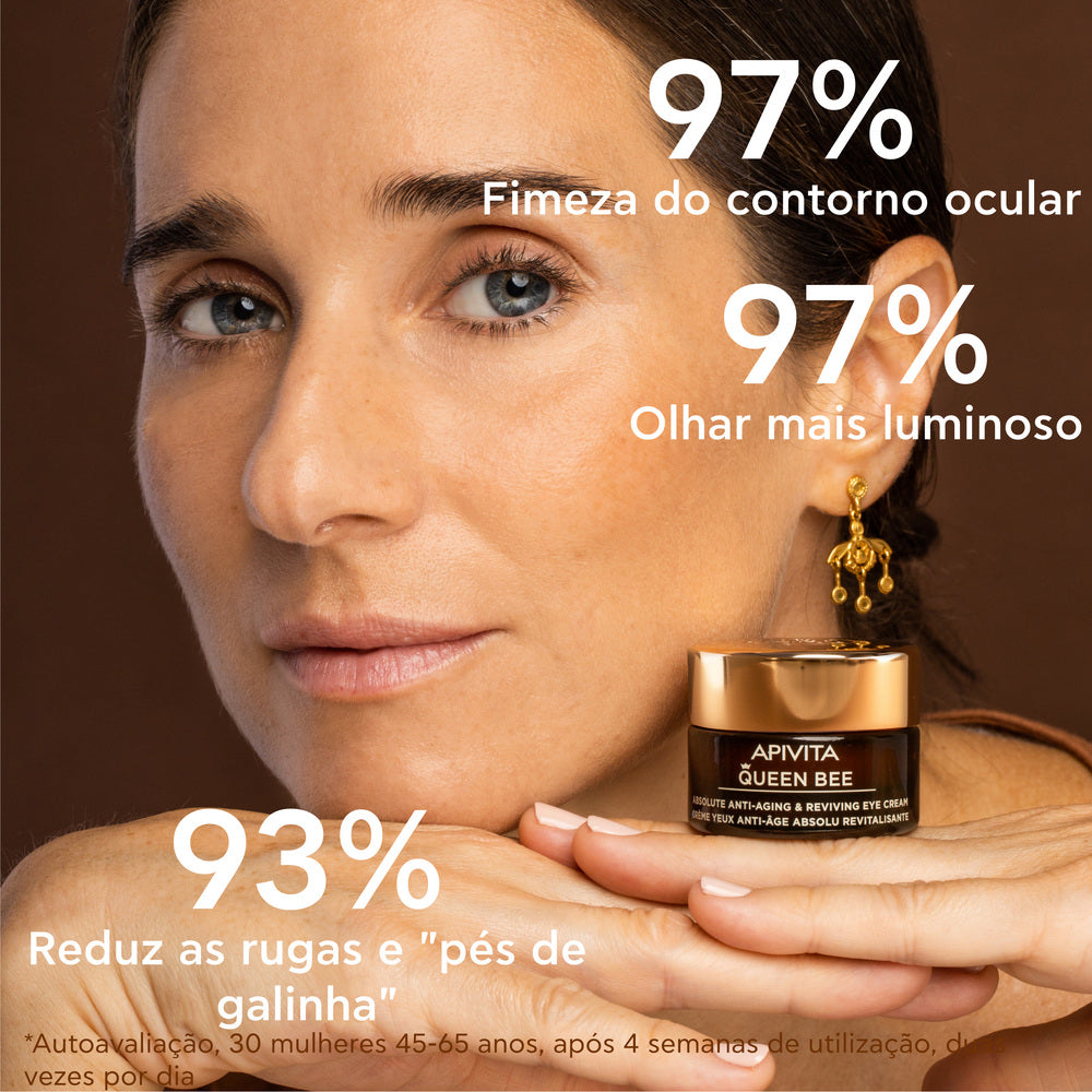 Apivita Queen Bee Creme de Olhos Antienvelhecimento Absoluto e Revitalizante 15ml
