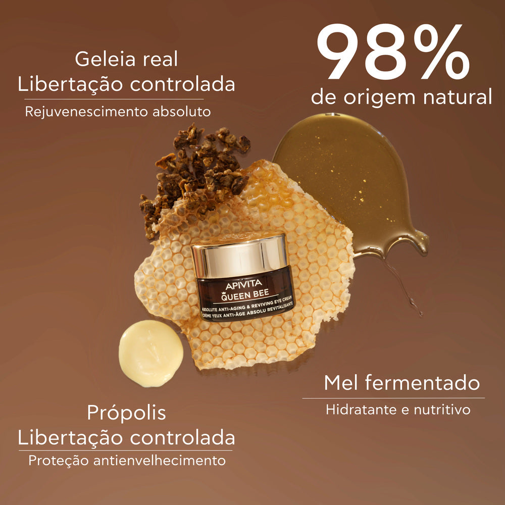 Apivita Queen Bee Creme de Olhos Antienvelhecimento Absoluto e Revitalizante 15ml
