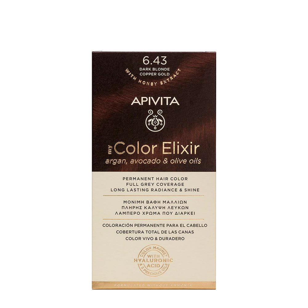 Apivita My Color Elixir 6.43 Ouro Acobreado Loiro Escuro