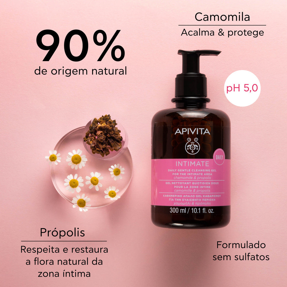 Apivita Gel de Limpeza Suave Para a Higiene Íntima - Uso Diário 300ml