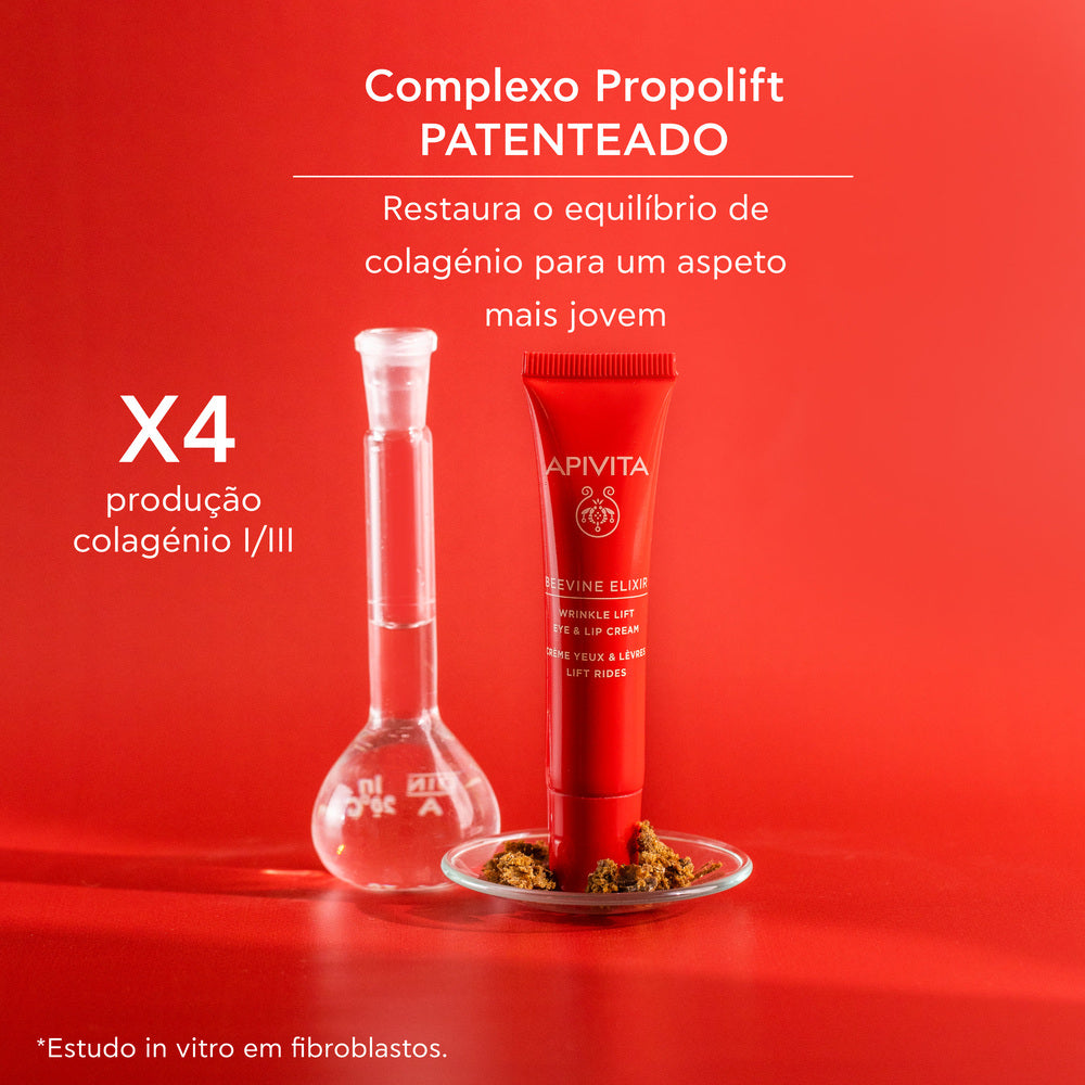 Apivita Beevine Elixir Creme Antirrugas de Olhos e Lábios 15ml