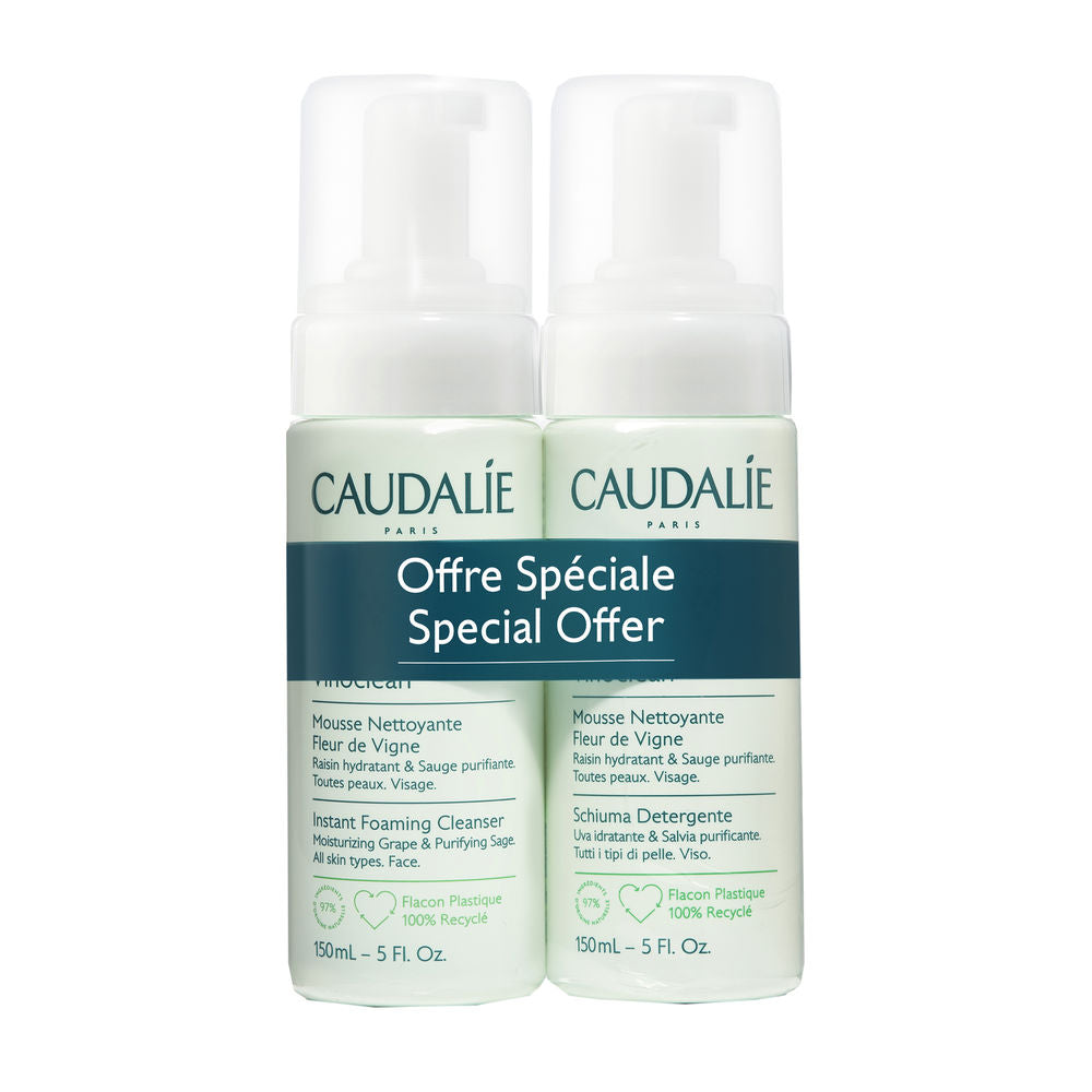 Caudalie Vinoclean Espuma de Limpeza 2x150ml Preço Especial