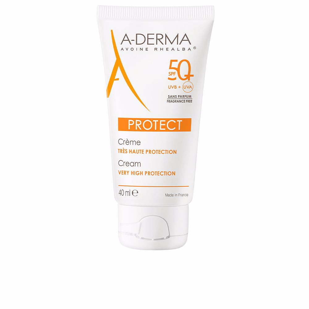 A-Derma Protect Creme solar rosto sem perfume SPF50+ pele frágil ao sol 40ml
