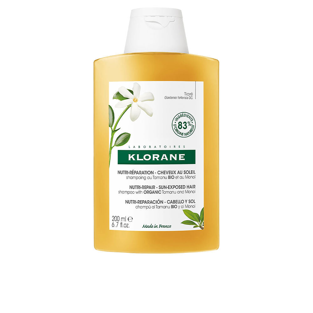 Klorane Tamanu BIO e Monoï Champô Nutritivo cabelo exposto ao sol 200ml