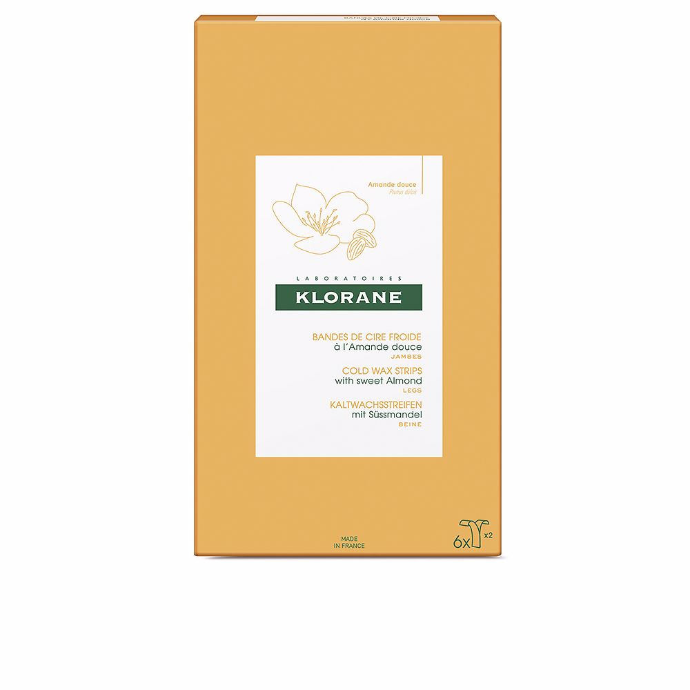 Klorane Depilatórios Bandas de Cera Fria com Amêndoas Doces pernas 6uni